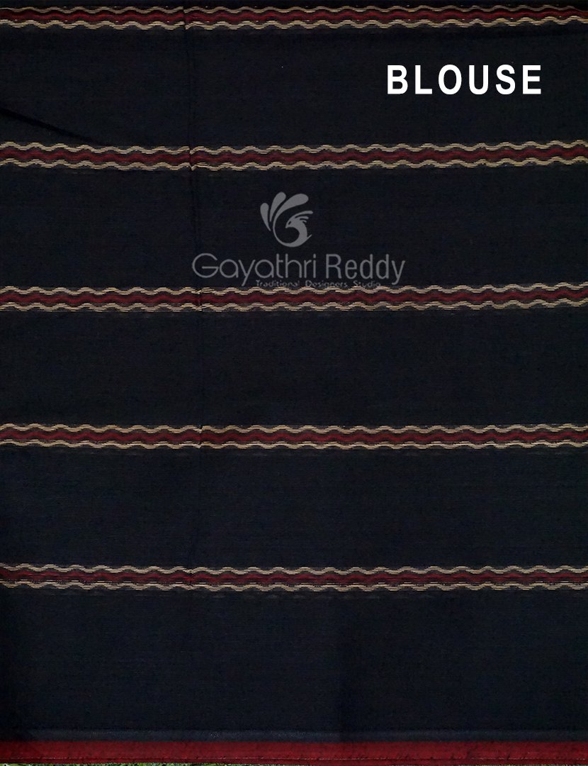 Kalanetha Black Coloured Pure Narayanpet Cotton Saree By Gayathri Reddy Designer Studio