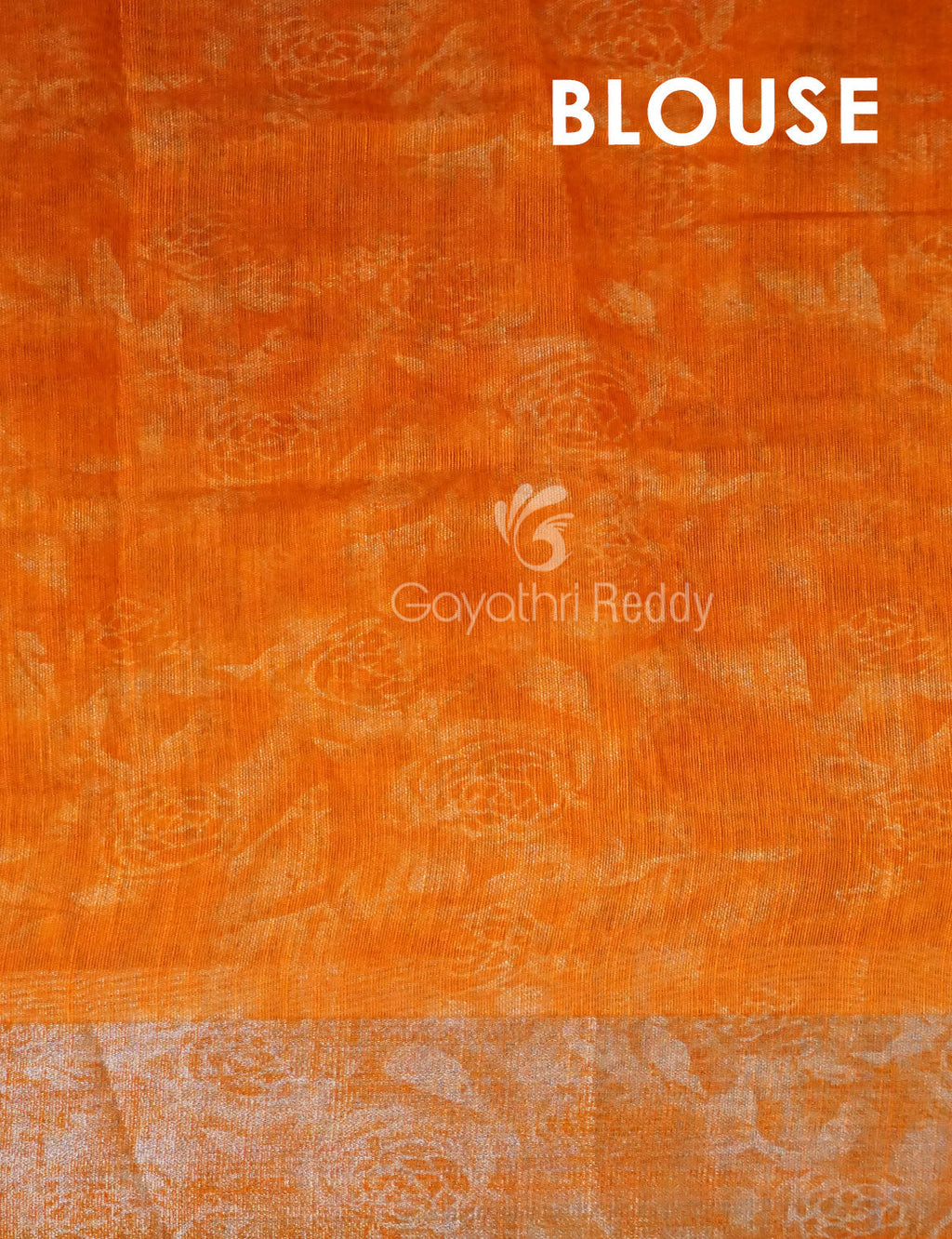 Light Wheat Colour Floral Print Semi Chanderi Saree By Gayathri Reddy Designer Studio