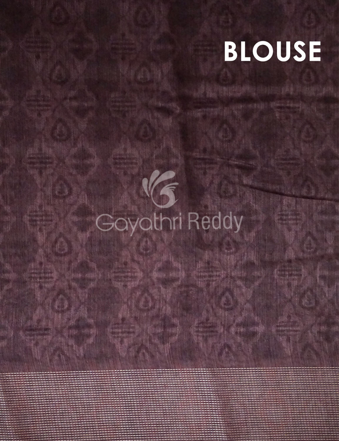 Grey And Peach Colour Ikat Design Semi Chanderi Saree By Gayathri Reddy Designer Studio