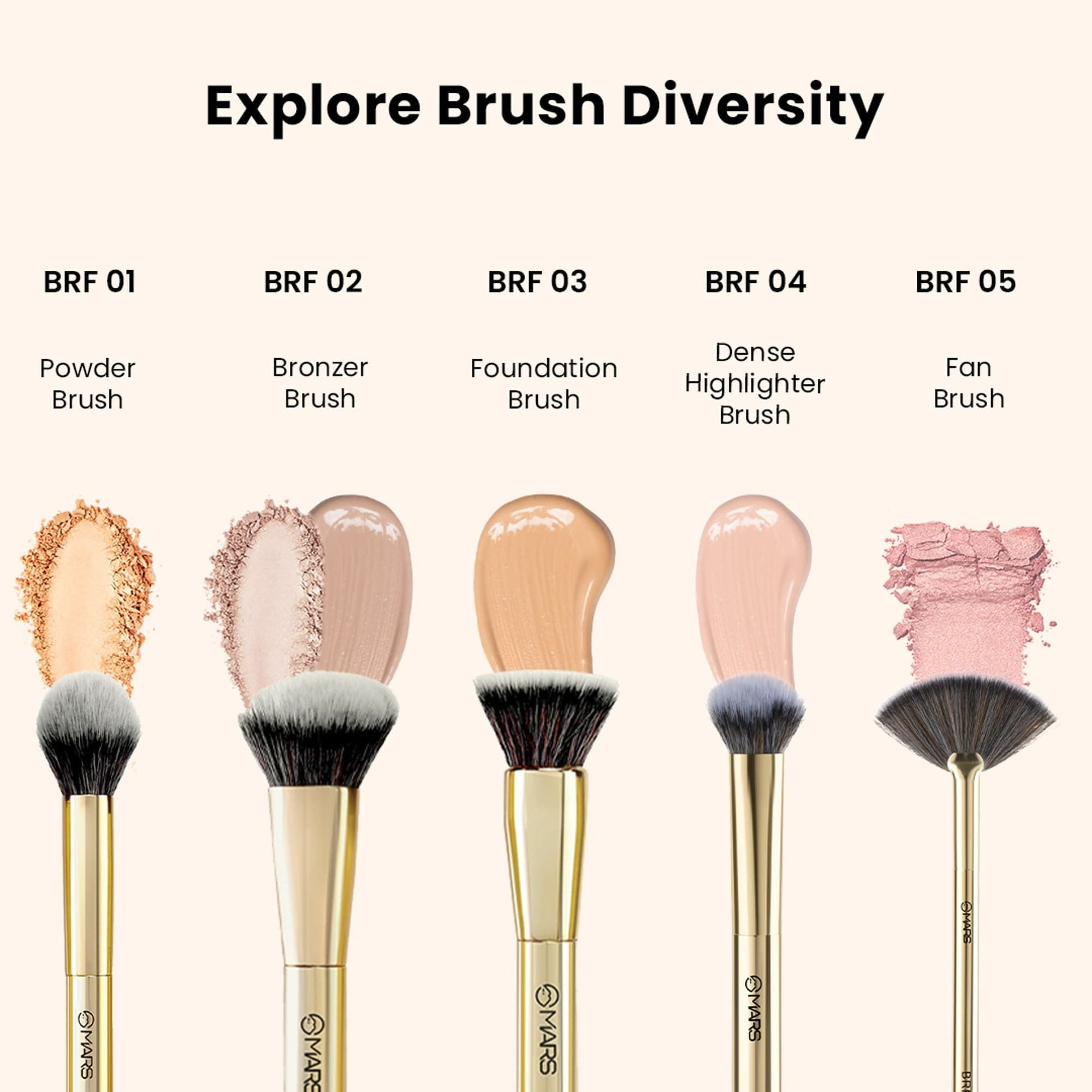 MARS Cosmetics Artist's Arsenal Ultra Thin Foundation Makeup Brush
