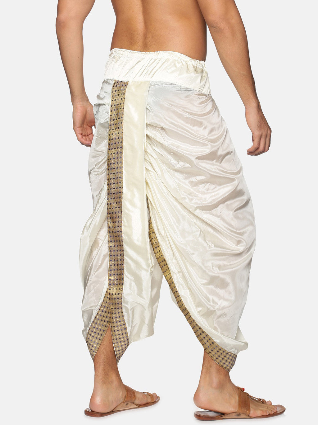 Sethukrishna Men Cream Men Solid Dhoti Pant