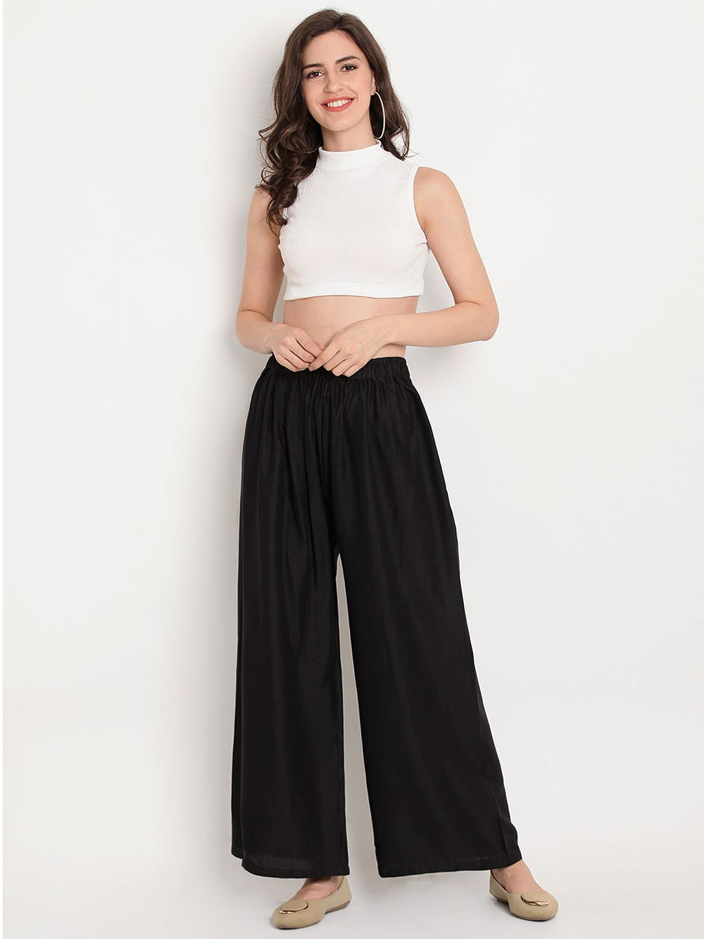 TAG 7 Women Pack of 3 Solid Wide Leg Palazzos