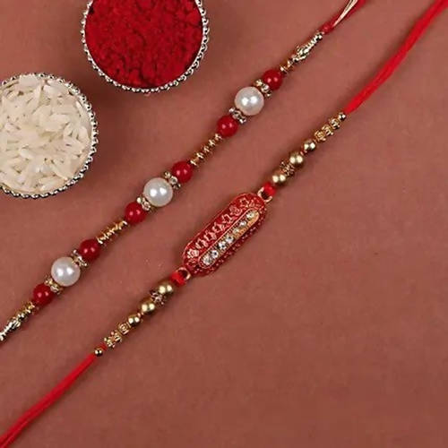 Pearl & Capsule Rakhi With 5 Star