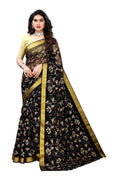 Vamika Black Printed Chiffon Saree (UJALA BLACK)