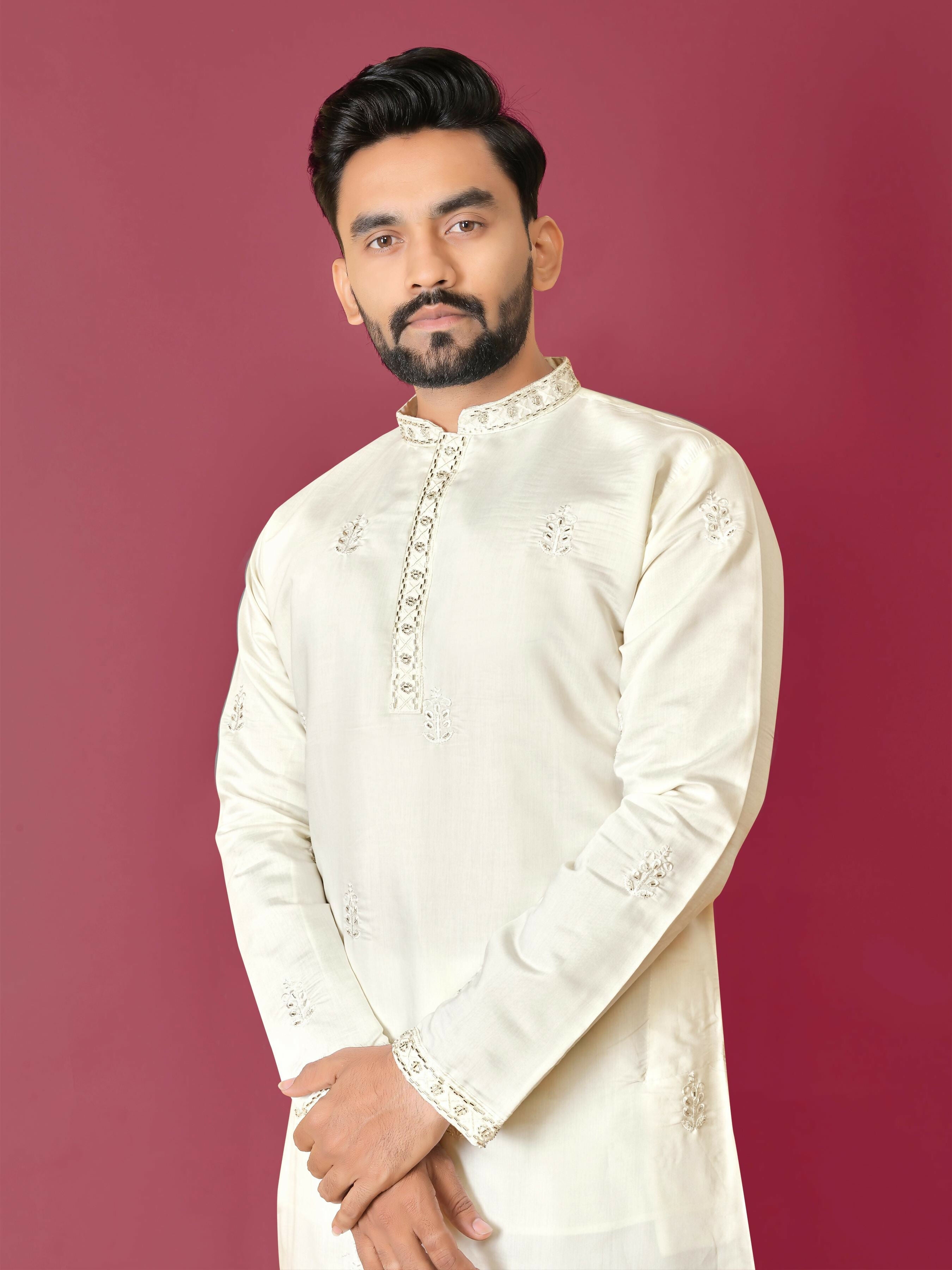 Indian Men's Kurta Pajama Set for Wedding Party by Infinity Export