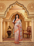 Shree Shyam Fashion Linen Cotton(Woven Work) Multicolour Saree