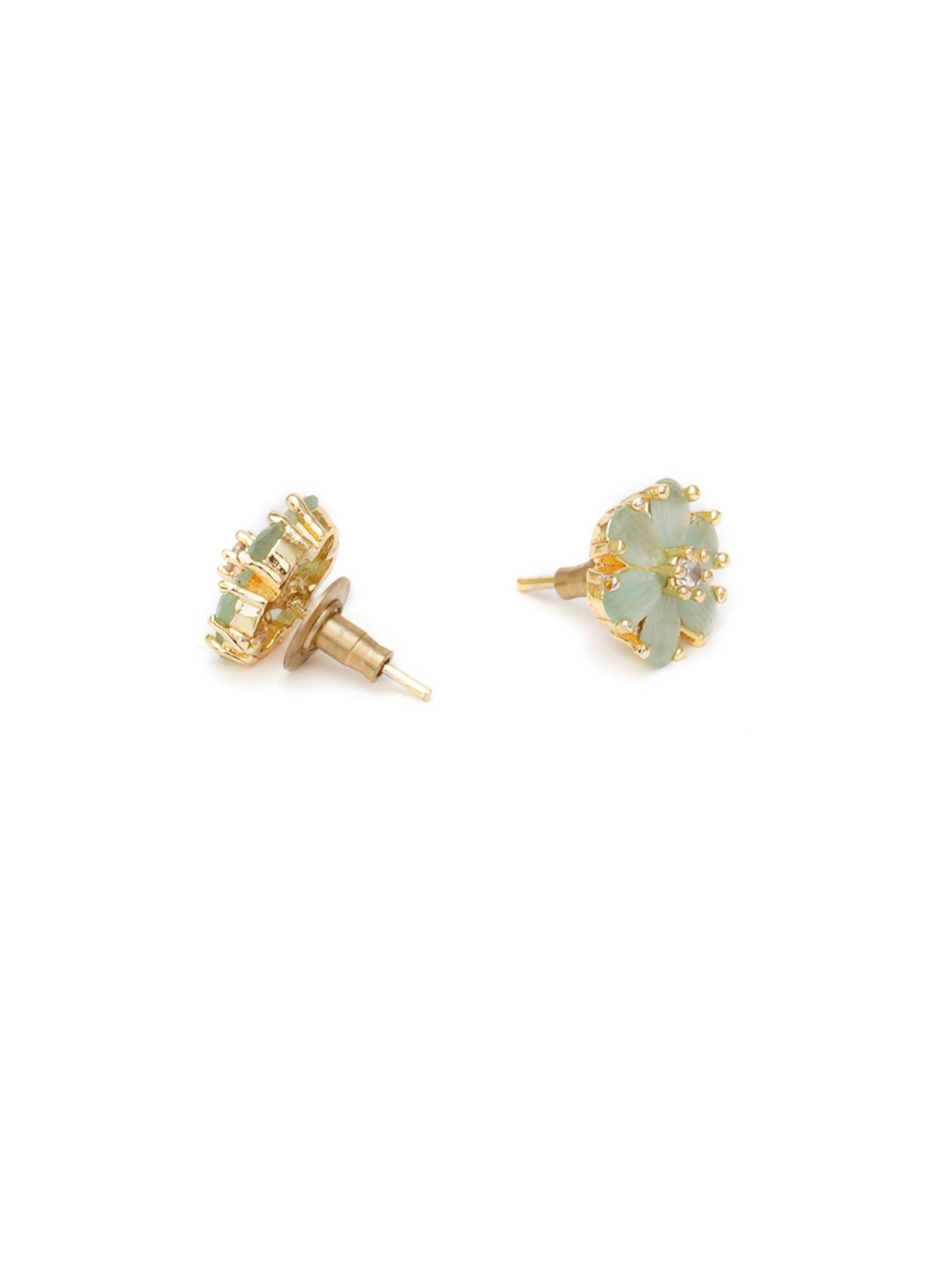 stone stud (Gold) - Ruby Raang