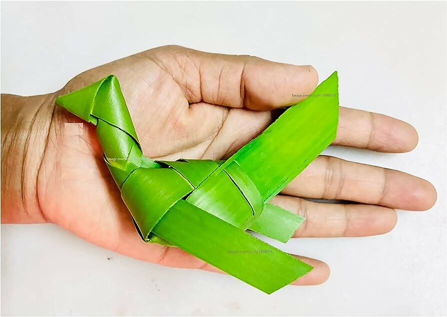 Shuddh Natural Hand Made Palm Leaf Parrot Hanging
