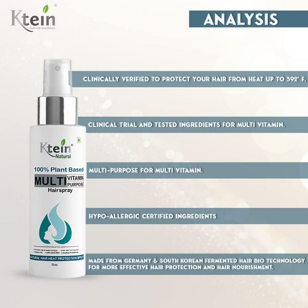Ktein Natural 100% Plant Based Multi Vitamin Purpose with Deep Nourishment Hairspray For Hair