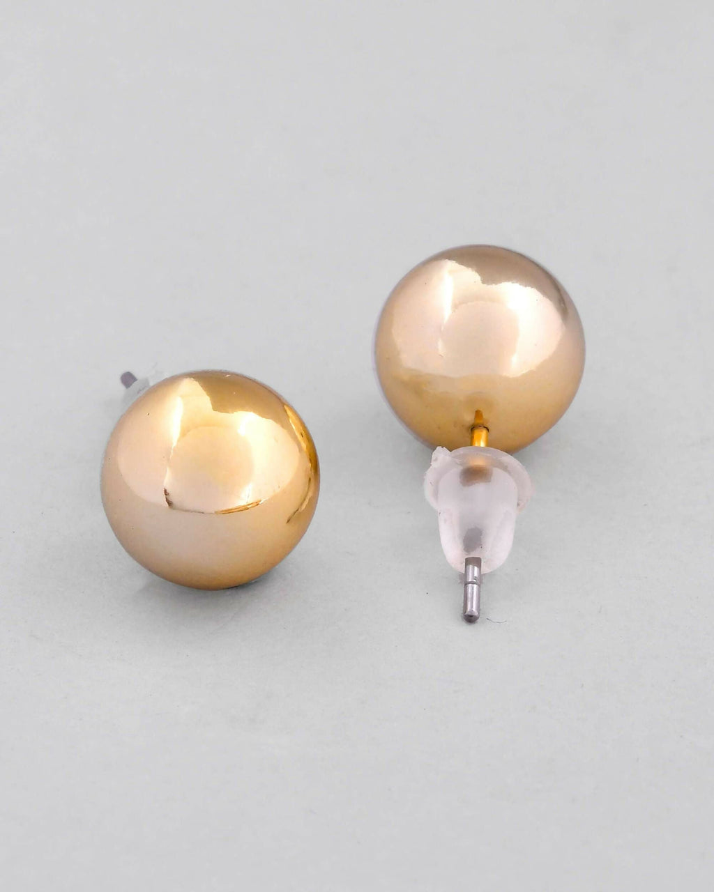 VOJ Gold-Polished Western Hasli with Studs Earrings Set
