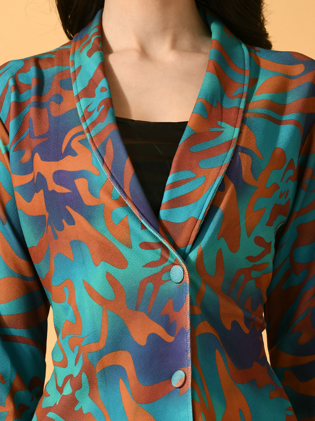 Myshka Women's Multi Printed Coat With Trousers
