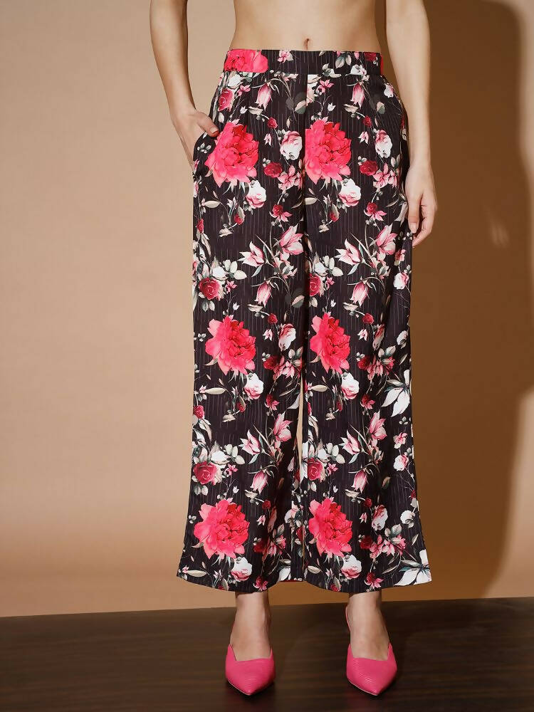 Myshka Women Black Printed Co-Ords