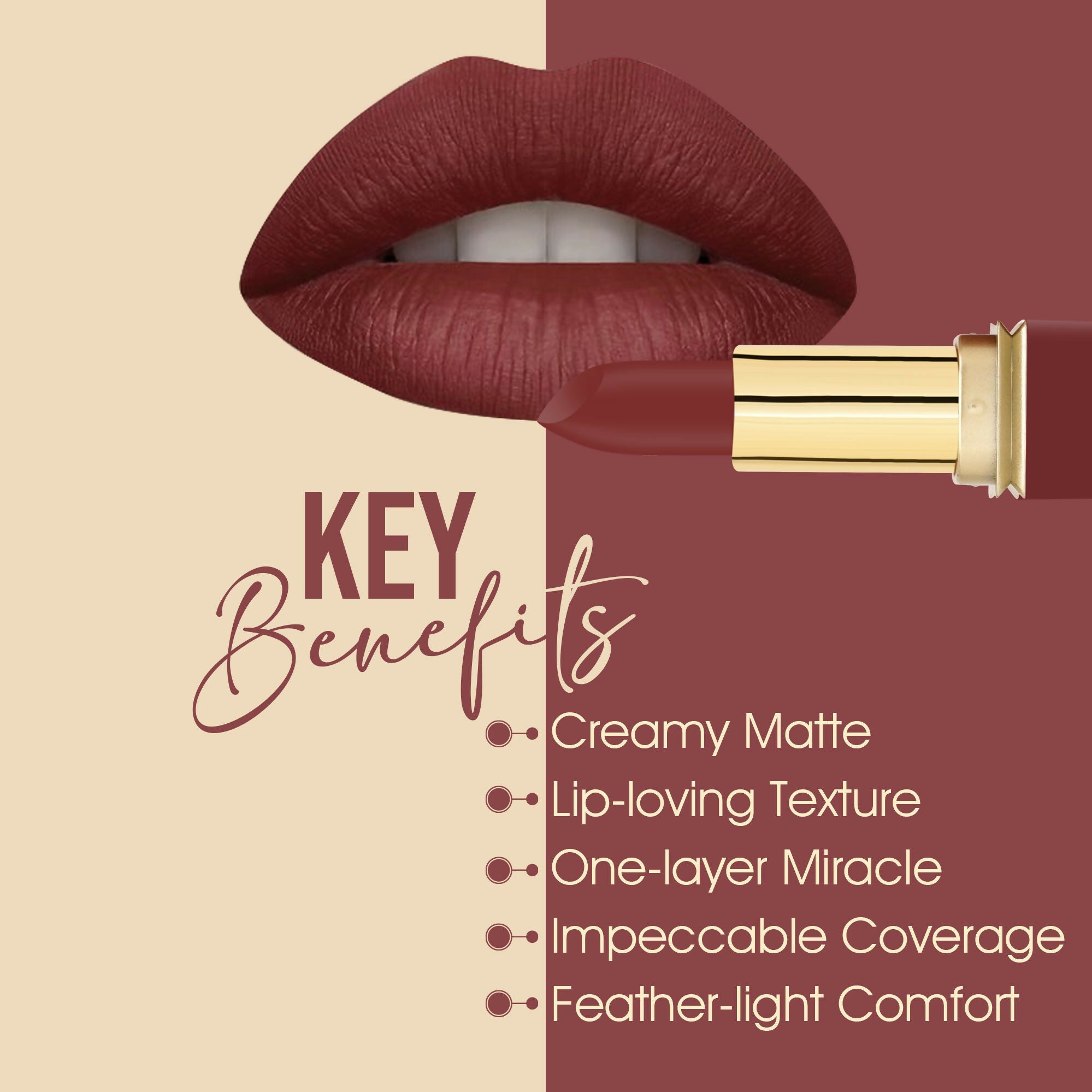Colors Queen Nude It Creamy Matte Lipstick - Peony