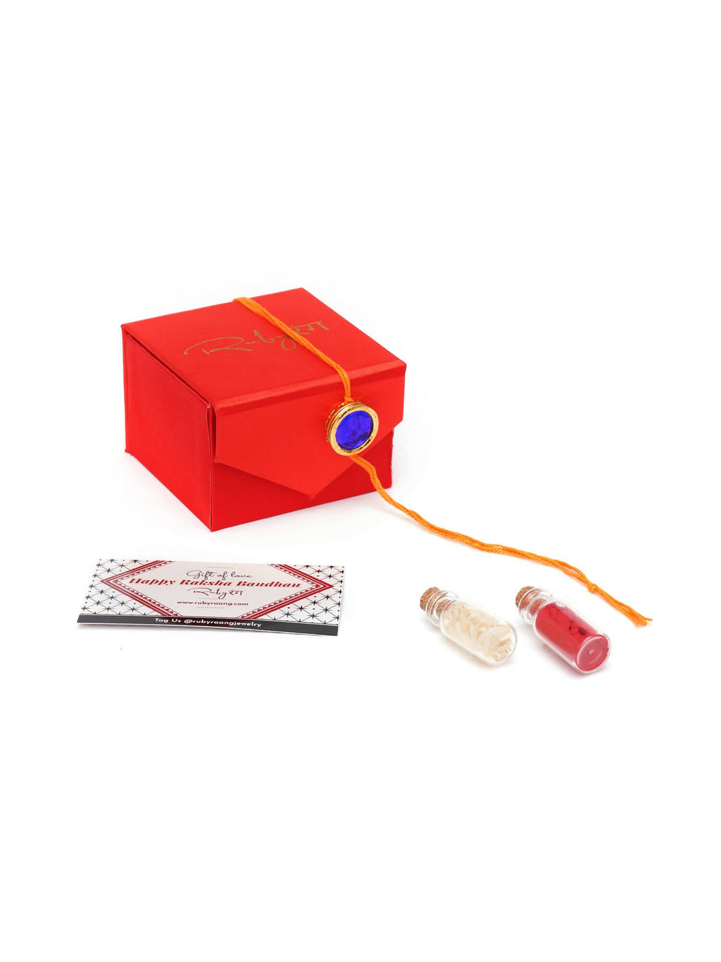 Designer kundan Rakhi - Ruby Raang
