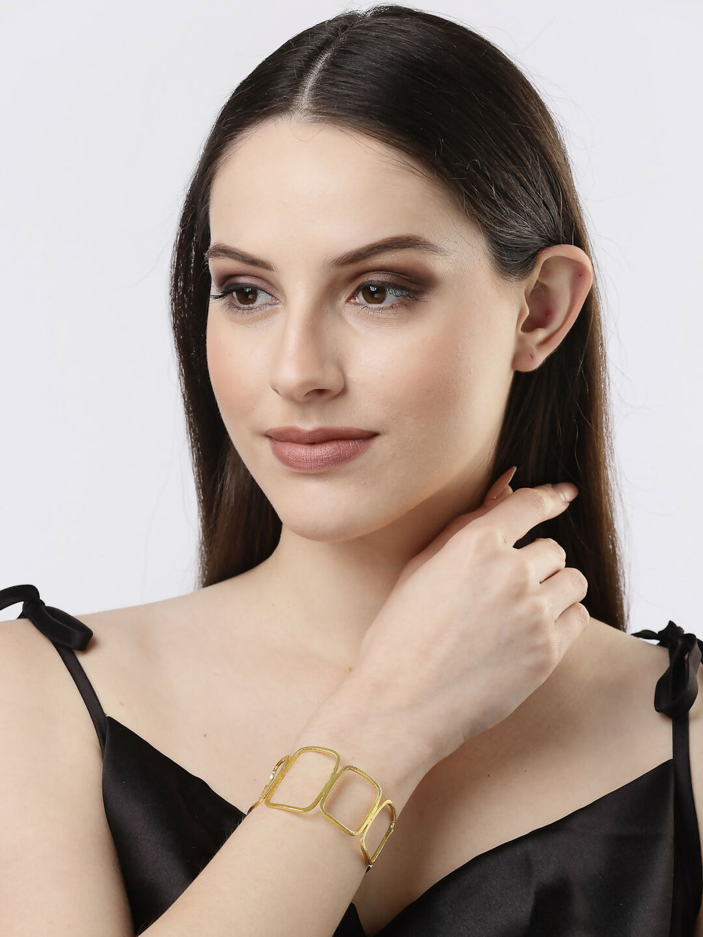 NVR Women Gold-Polished Western Cuff Bracelet