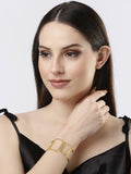 NVR Women Gold-Polished Western Cuff Bracelet