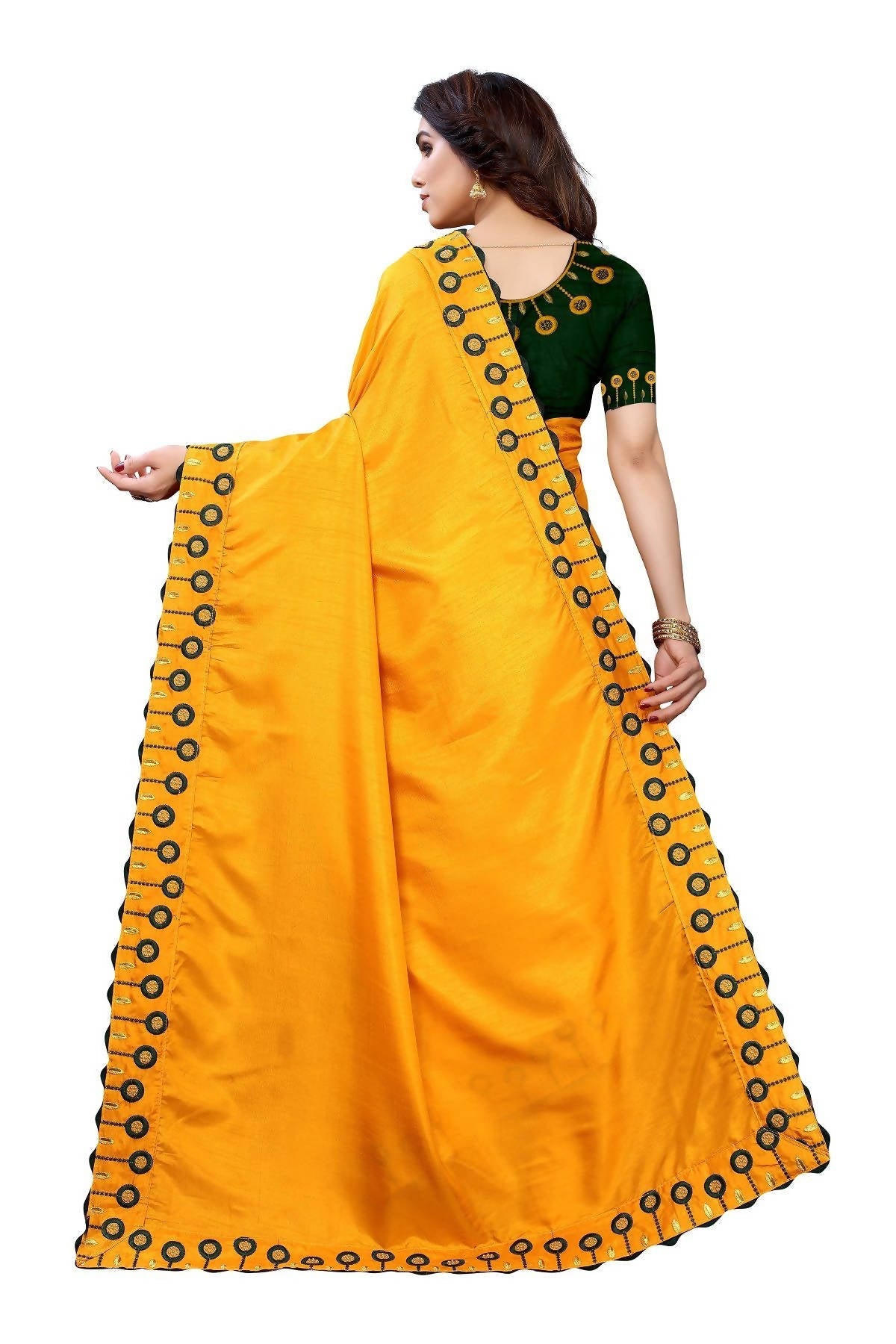 Vamika Mustard Dola Silk Embroidery Saree (SARIKA MUSTARD)