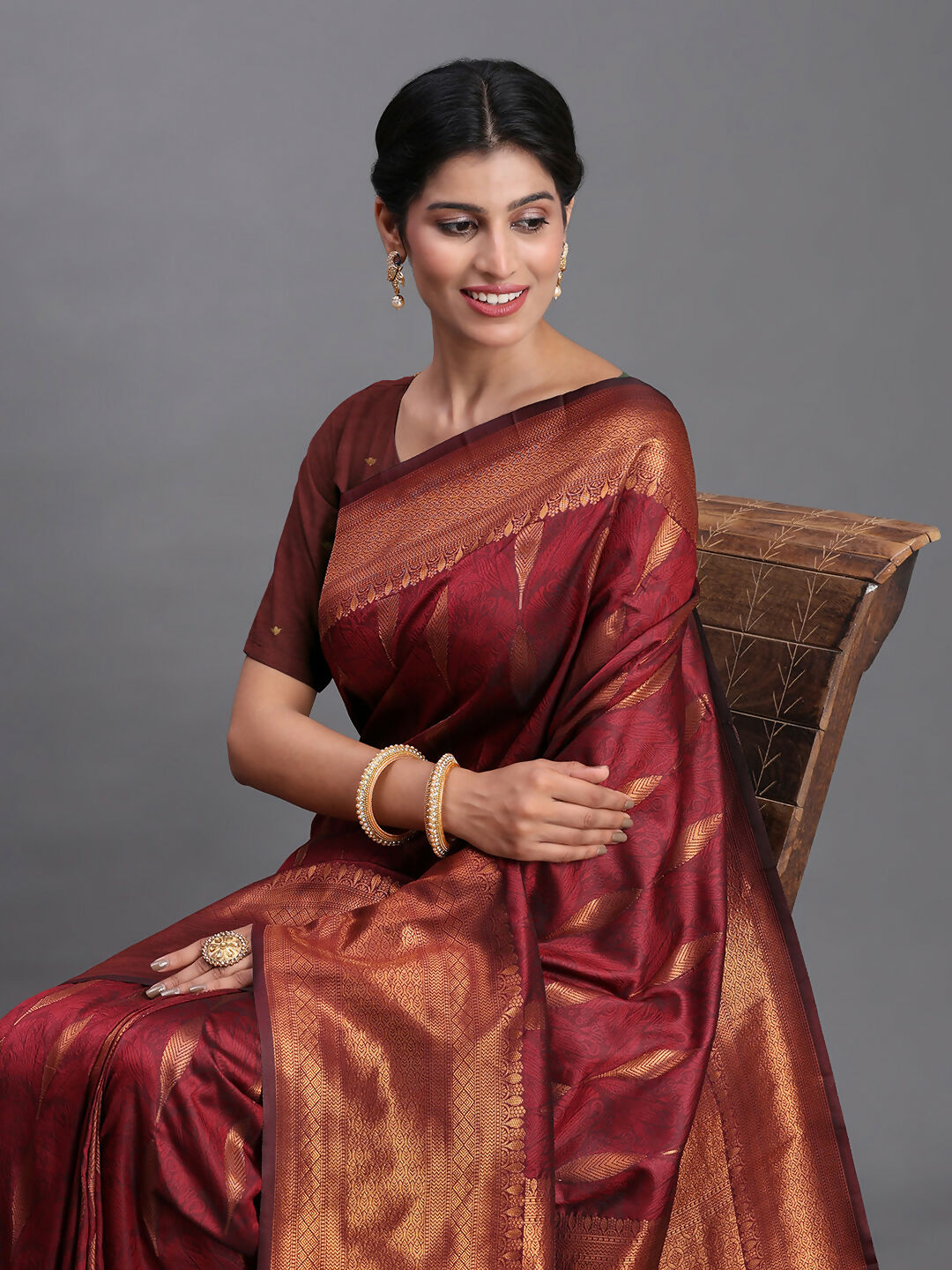 Shree Shyam Fashion Silk Maroon Saree
