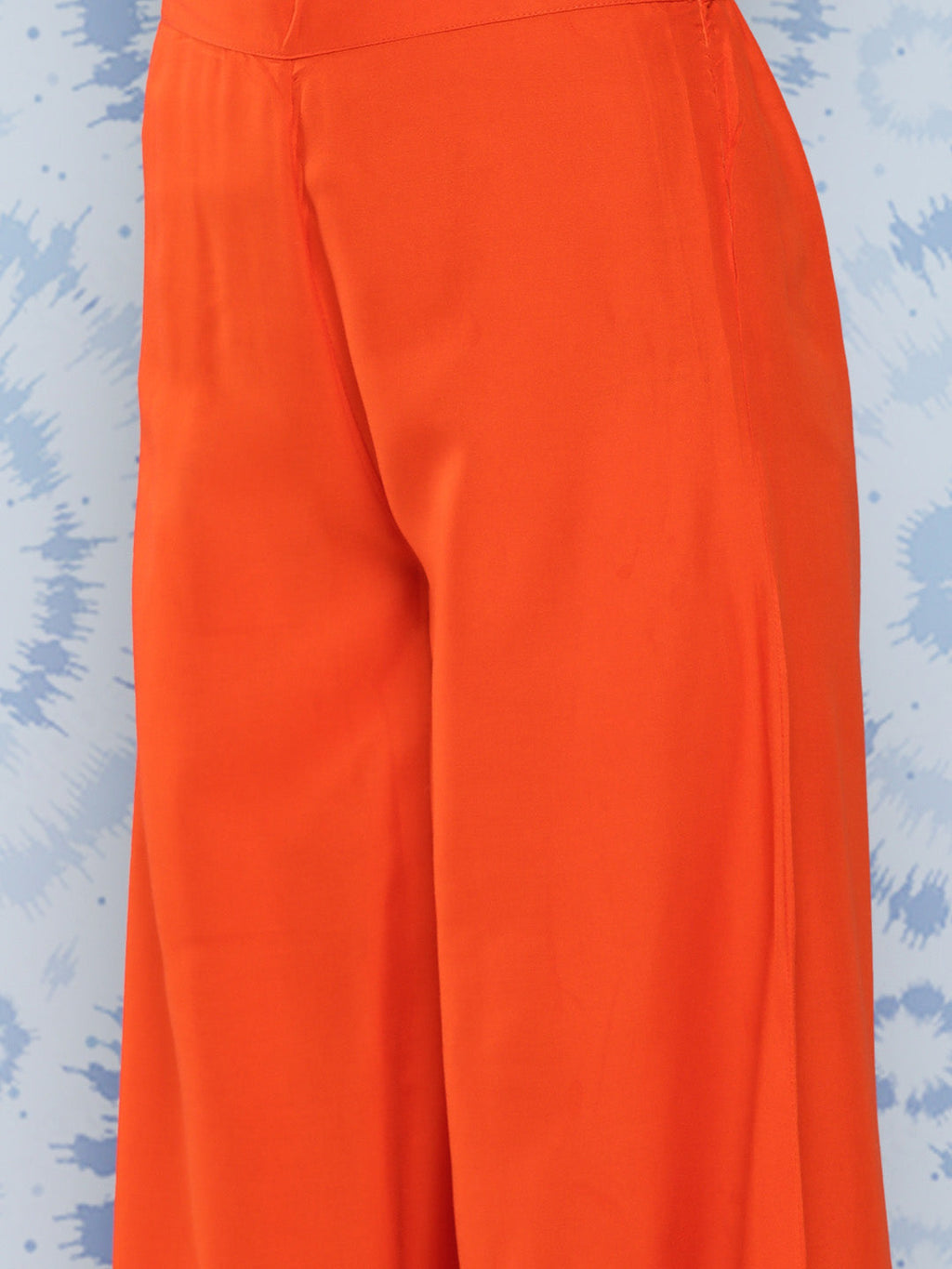 InWeave Women's Orange Strappy Set W White Pink Lotus Cr Duptta