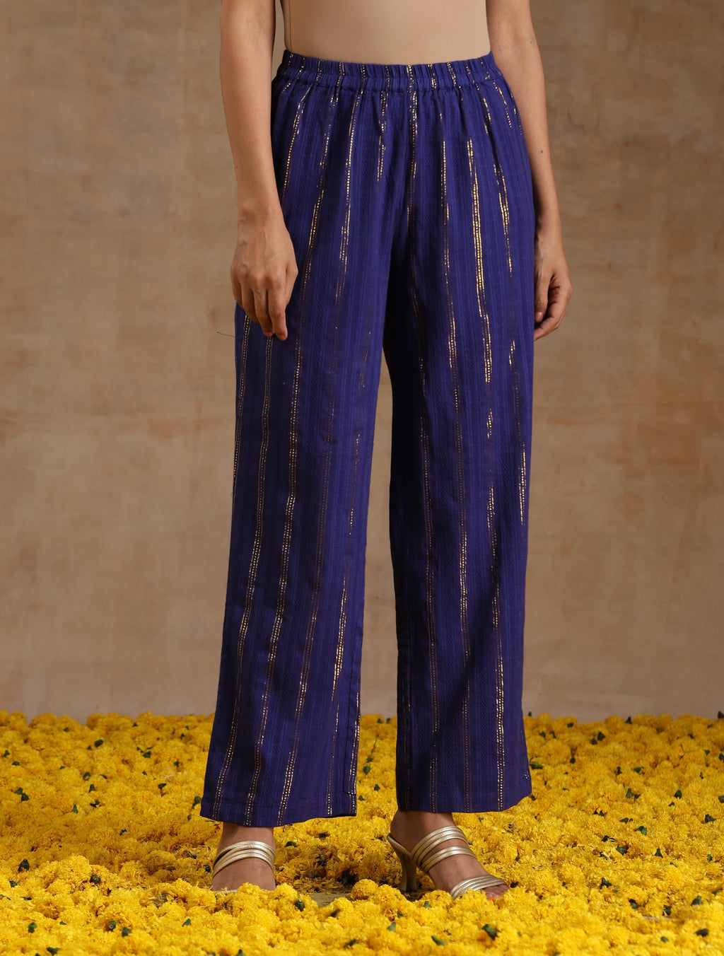 trueBrowns Spectrum Blue Gold Cotton Overlap Co-Ord Set