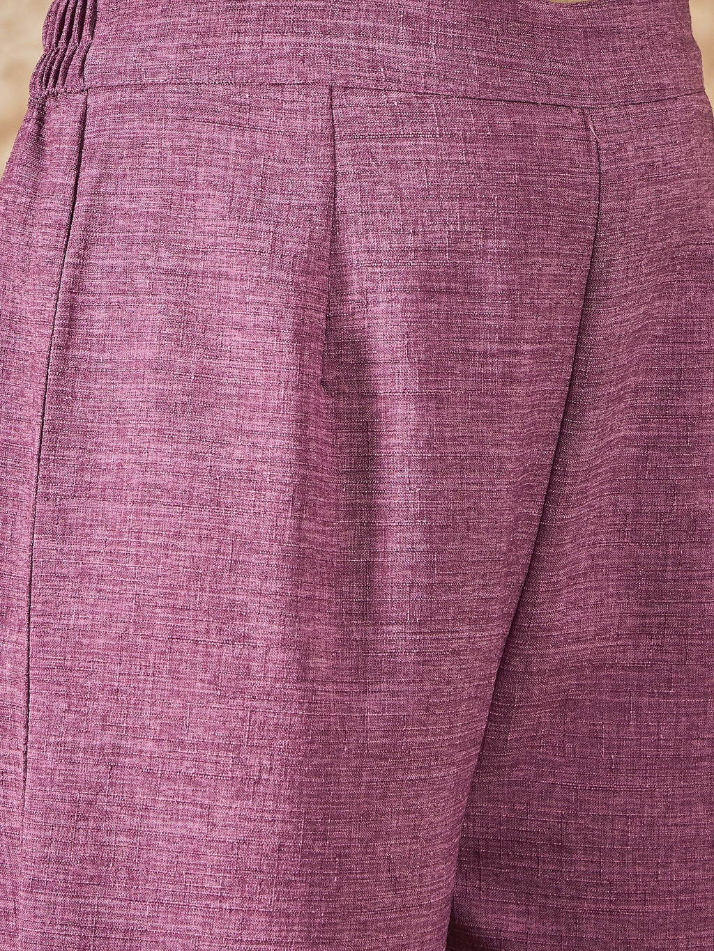 InWeave Dusty Mauve V Neck Aline Kurta Set