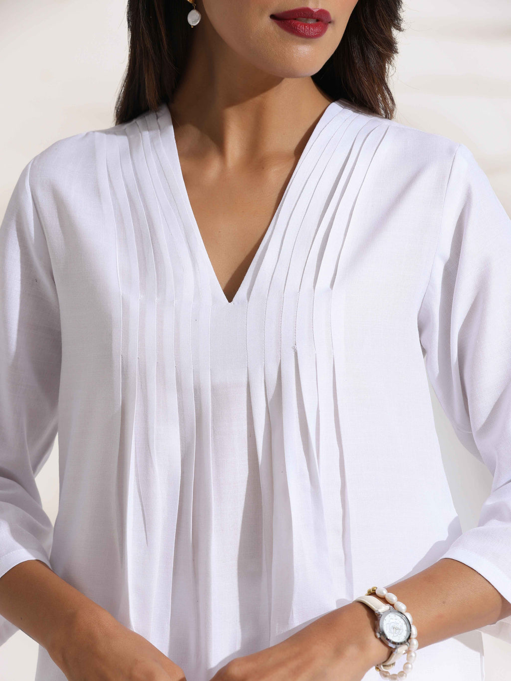 trueBrowns White Slub Co-ord Set