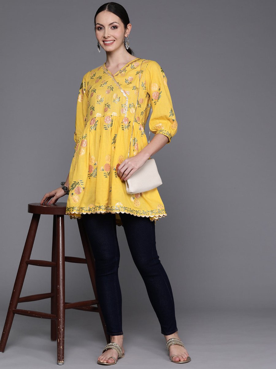 Ahalyaa Floral Printed Embellished Tunic