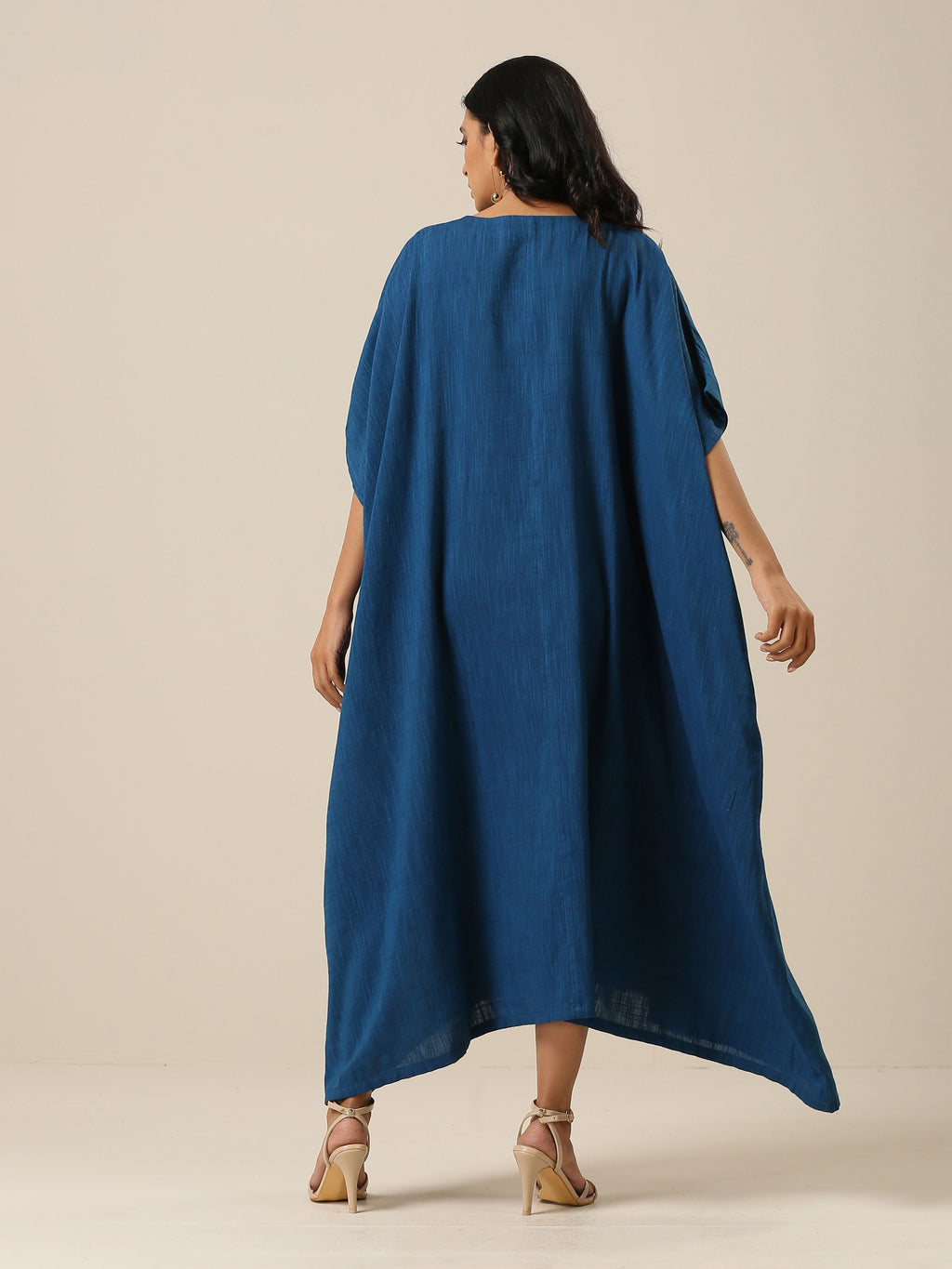 trueBrowns Classic Blue Panel Kaftan dress
