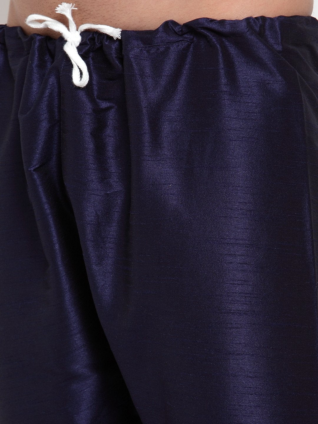Jompers Men NavyBlue Solid Kurta with Churidar