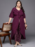 Ahalyaa Women Plus Size Tunic with Trousers