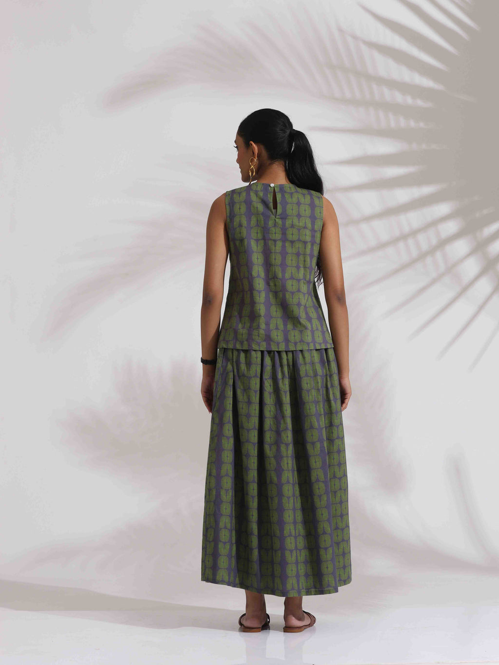 trueBrowns Grey Cotton Skirt Co-ord Set