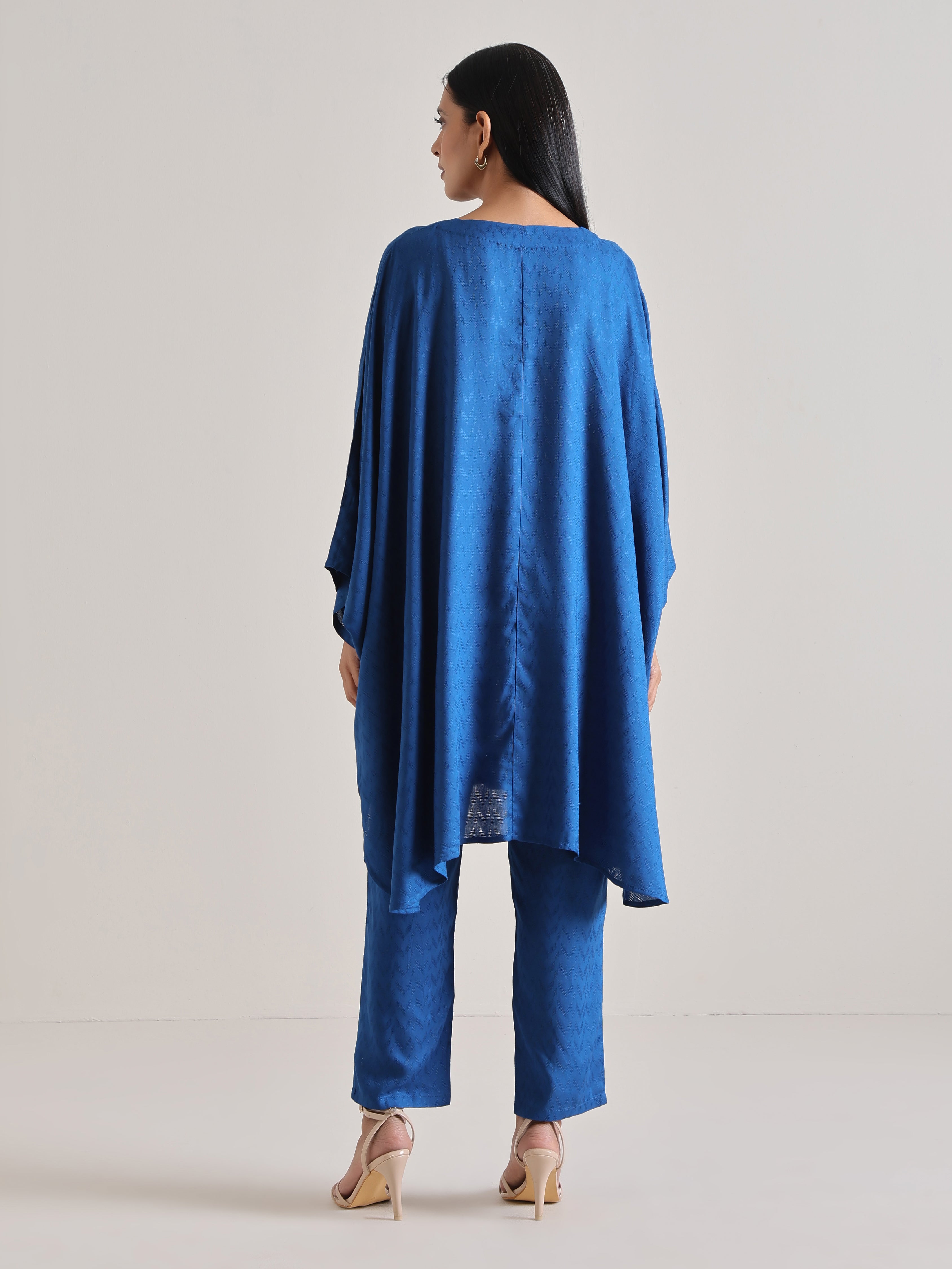 trueBrowns Ink Blue Oversized Round Co-Ord Set