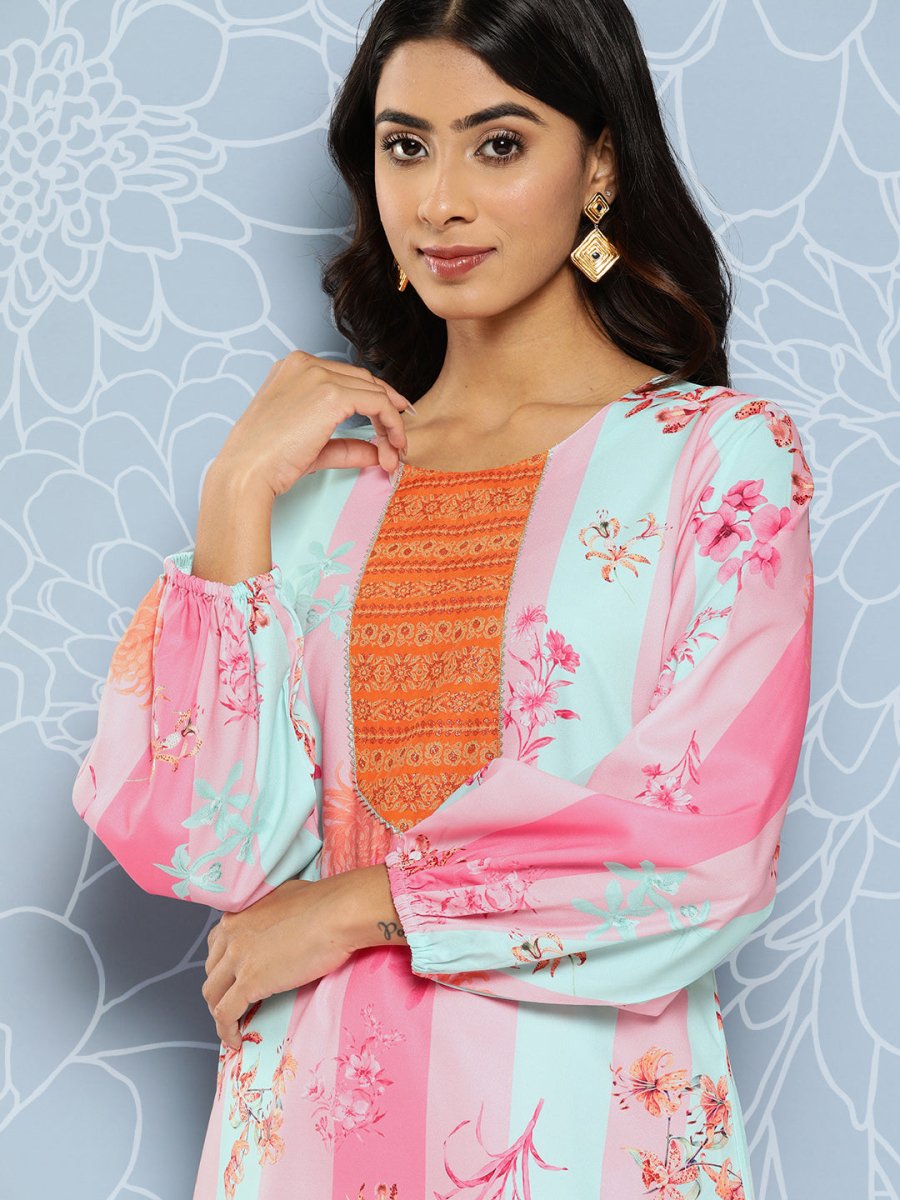Ahalyaa Striped Ethnic Co-Ords