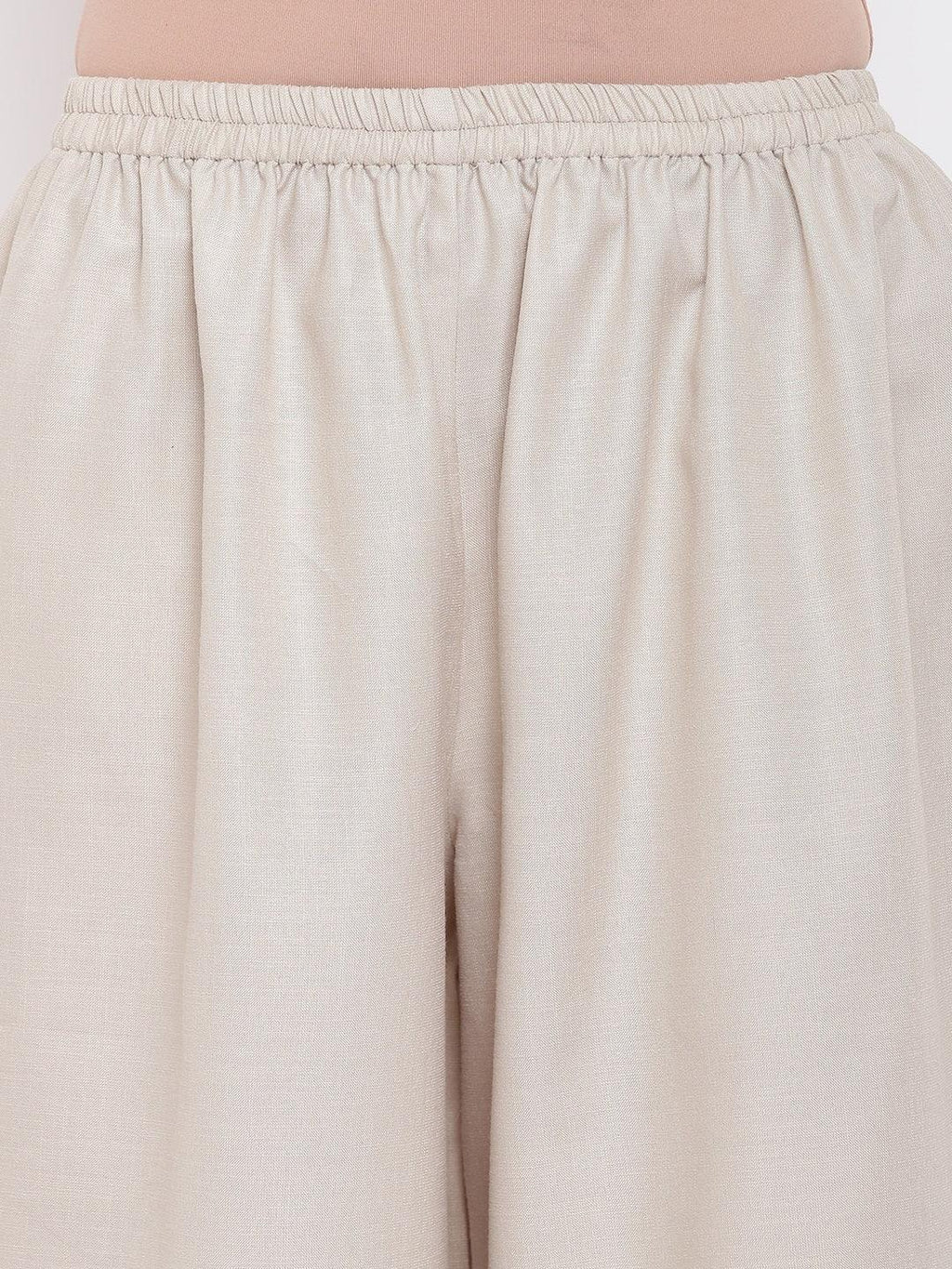 trueBrowns Linen Cotton Rose Kurta Pant Set