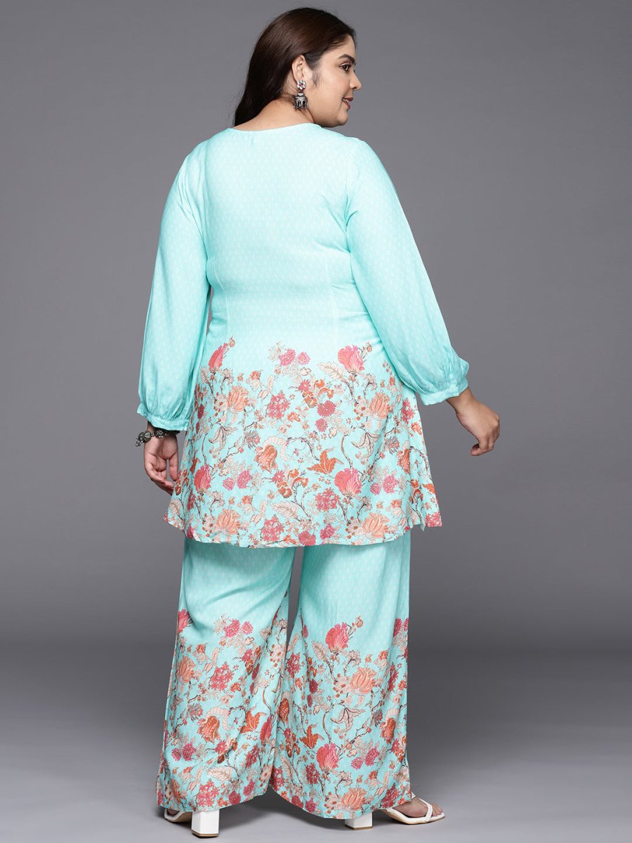 Ahalyaa Women Plus Size Tunic with Palazzos
