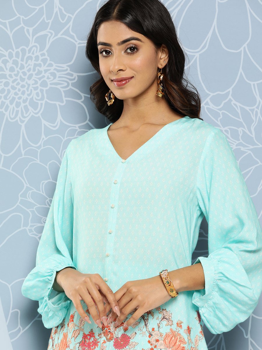 Ahalyaa Floral Printed Ethnic Co-Ords