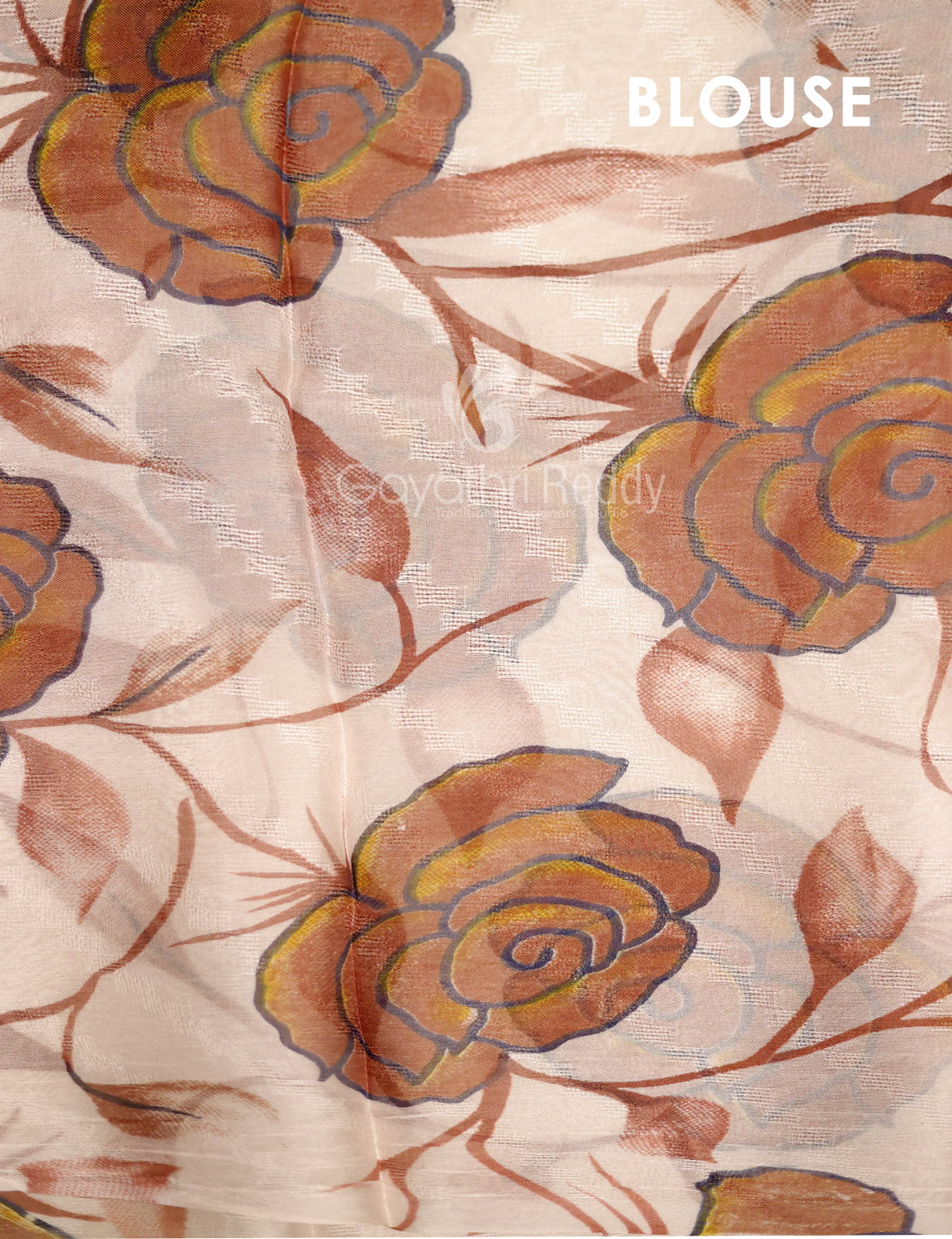 Brown With Off White Colour Leheriya Georgette Saree By Gayathri Reddy Designer Studio