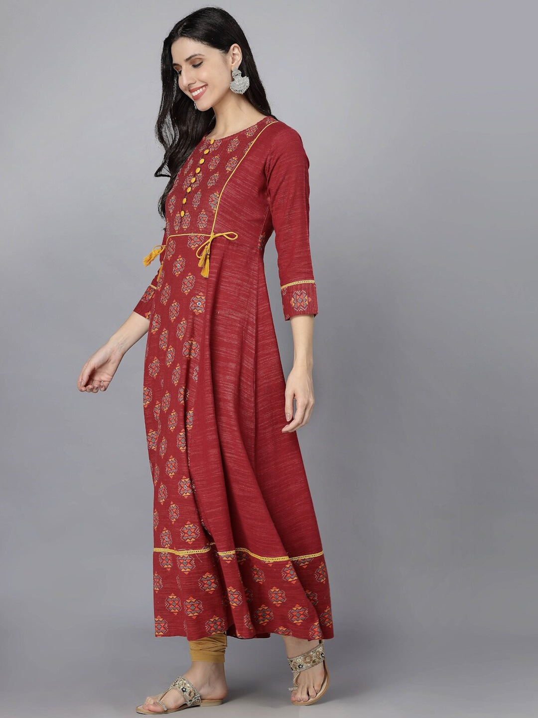 HERE&NOW Women Ethnic Motifs Printed Anarkali Kurta