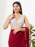 Joban Fashion Copper Sequence Padded Blouse With V Neck Sleeveless