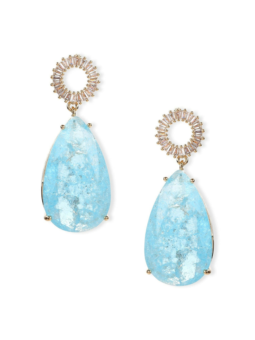 Blue Druzy Quartz Earrings- Ruby Raang