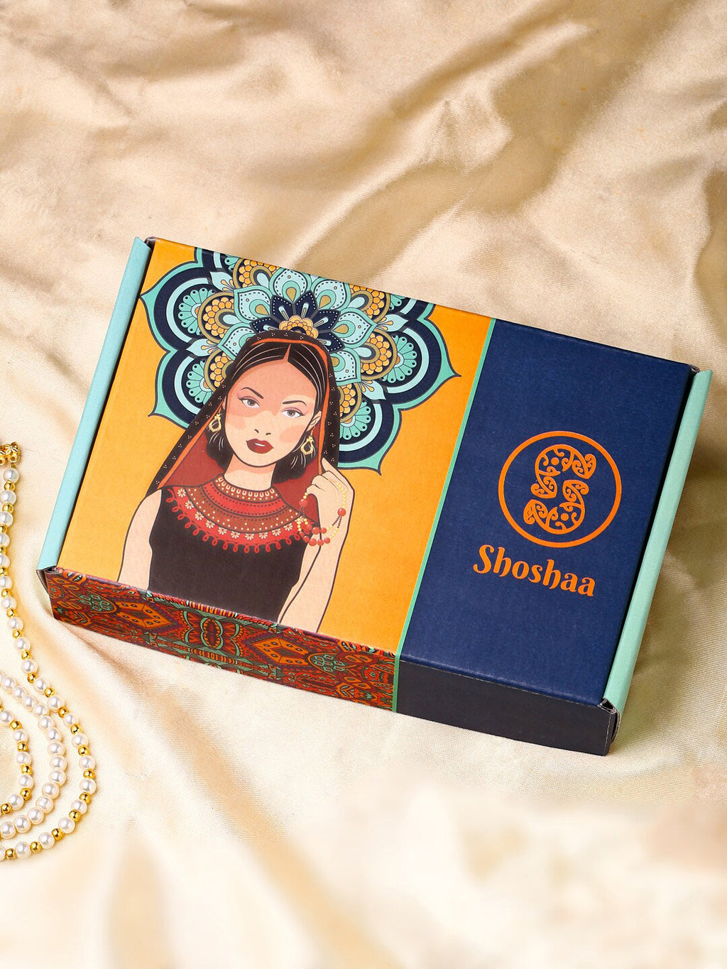 Shoshaa Gold-Toned Contemporary Handcrafted Half Hoop Earrings