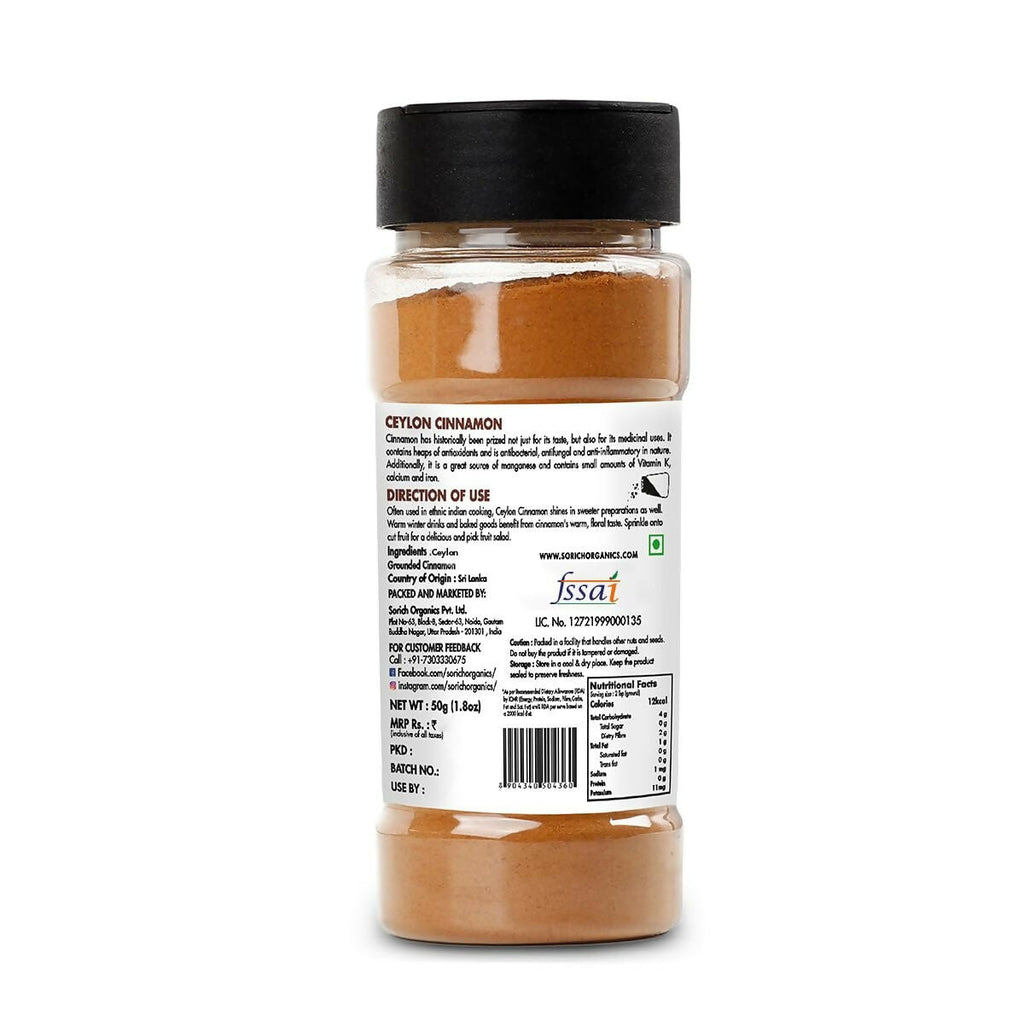 Sorich Organics Ceylon Cinamon Sticks Powder (Dalchini Powder)
