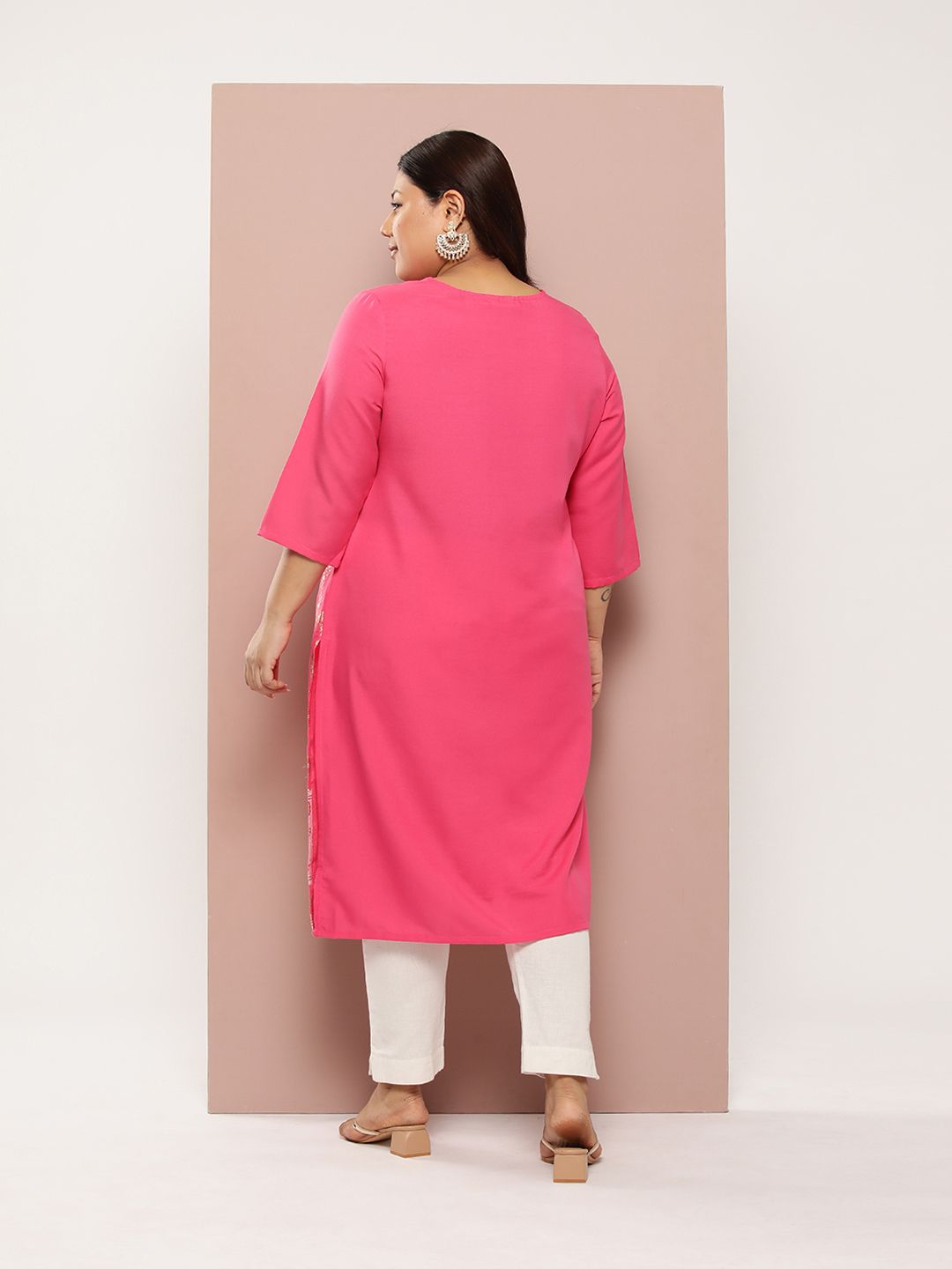 Sztori Plus Size Ethnic Printed Kurta