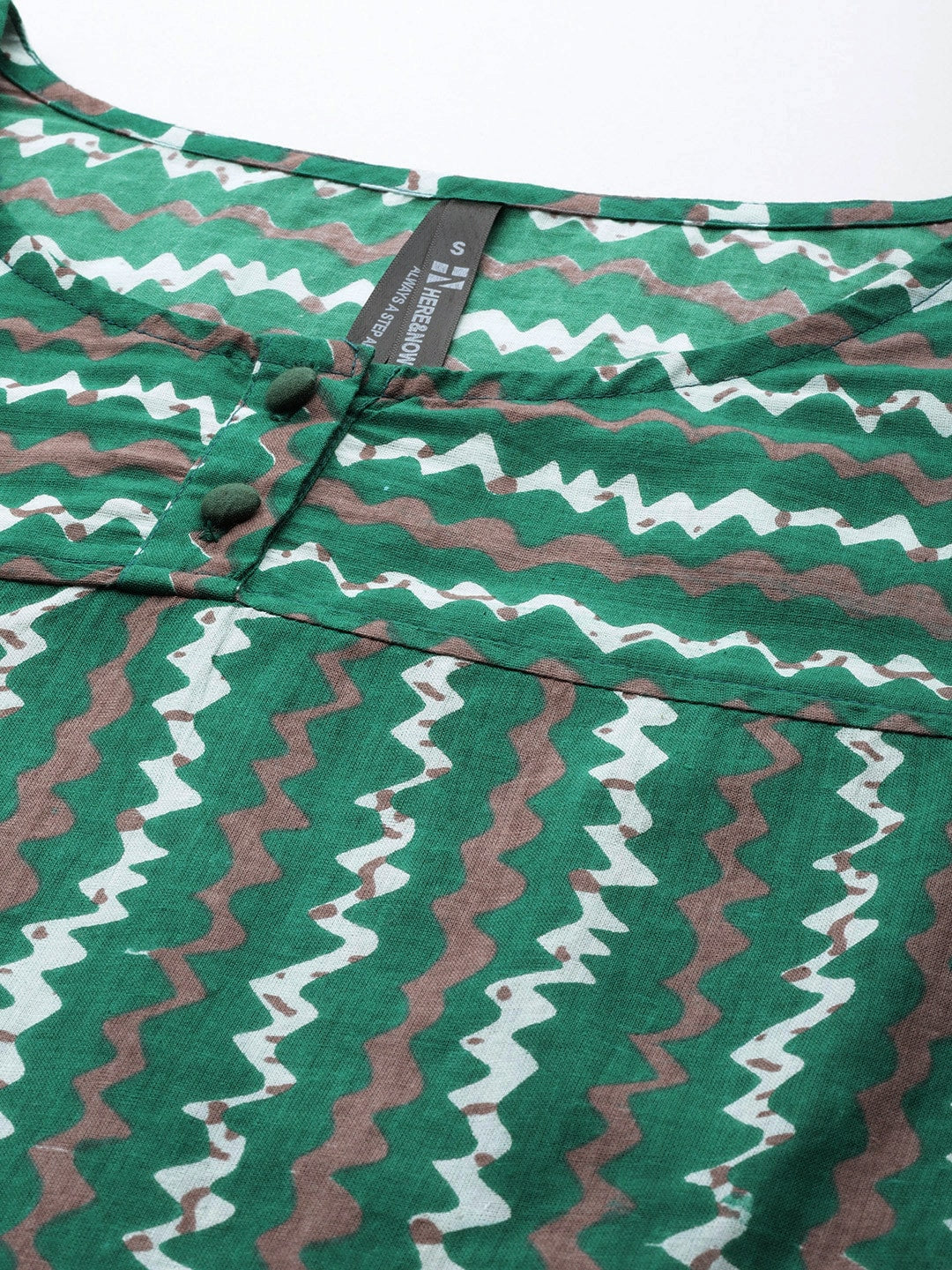 HERE&NOW Abstract Printed Pure Cotton Kurta