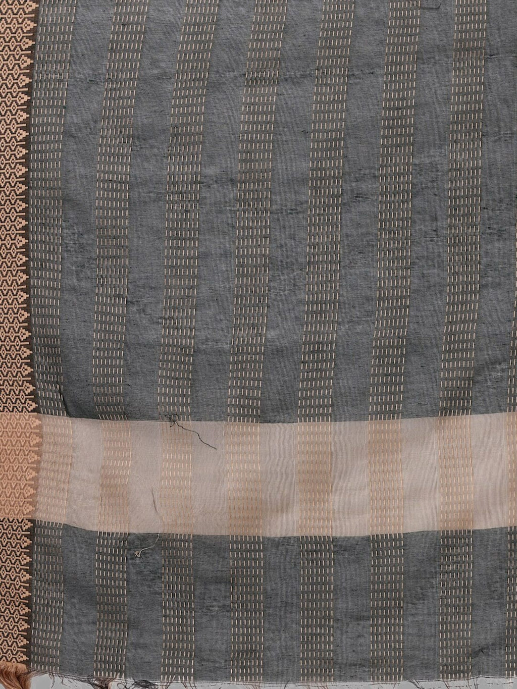 HERE&NOW Green Striped Pure Cotton Kurta With Trousers & Dupatta