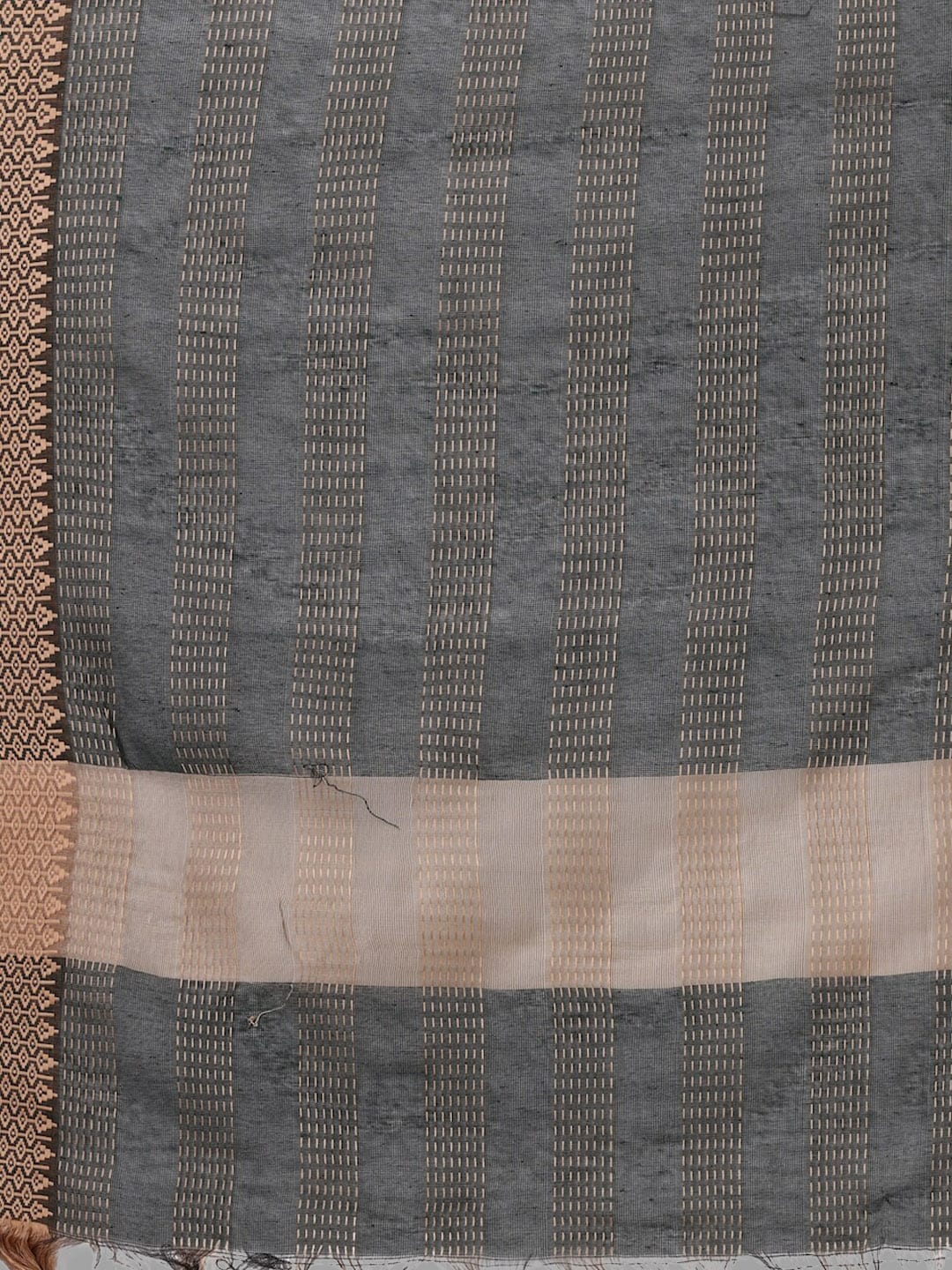 HERE&NOW Green Striped Pure Cotton Kurta With Trousers & Dupatta