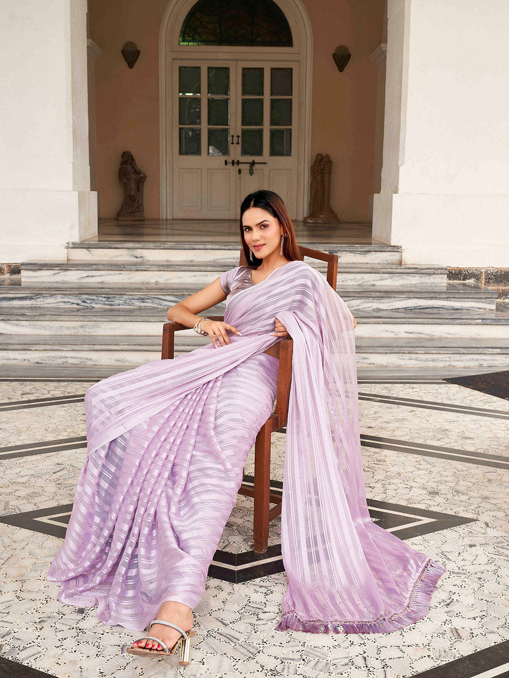 Tikhi Imli Striped Woven Design Saree