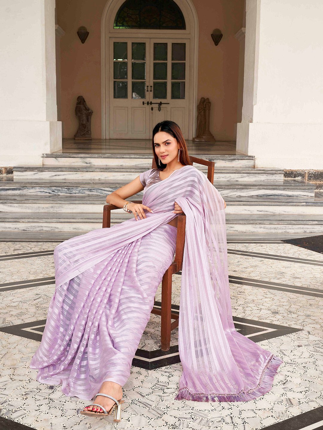 Tikhi Imli Striped Woven Design Saree
