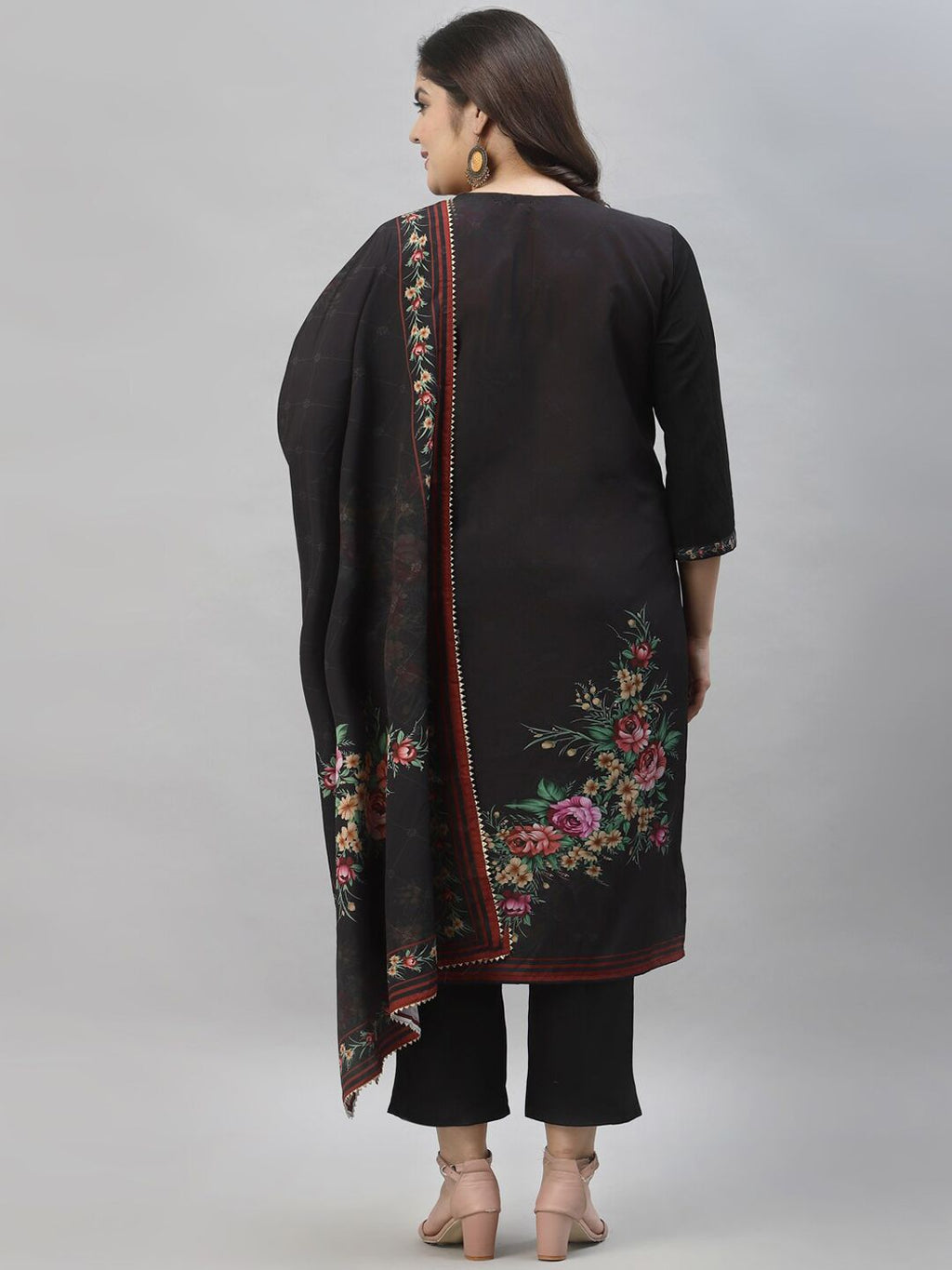 Sztori Floral Printed Regular Kurta With Palazzos & Dupatta