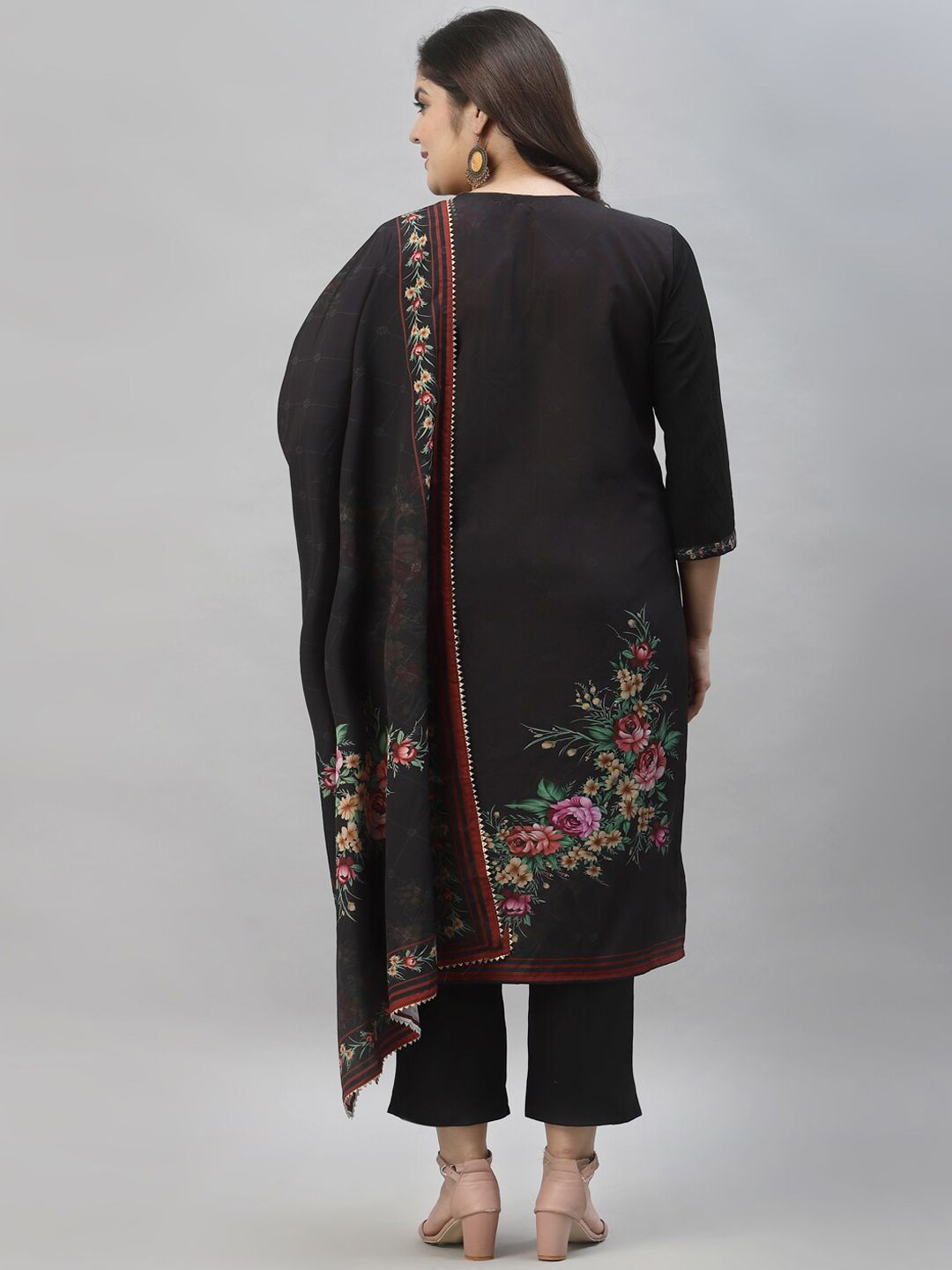 Sztori Floral Printed Regular Kurta With Palazzos & Dupatta